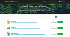 Desktop Screenshot of minecraftserverslist.net